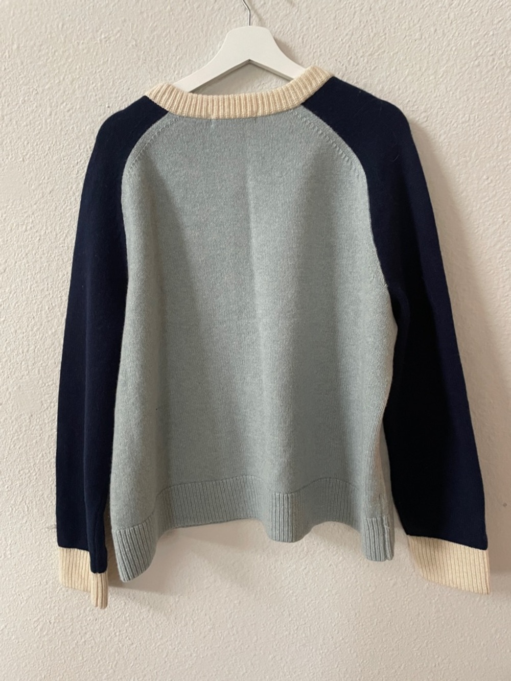 Boden Marion Colorblock Wool Crewneck Button Down Cardigan Sweater XL - Picture 4 of 10